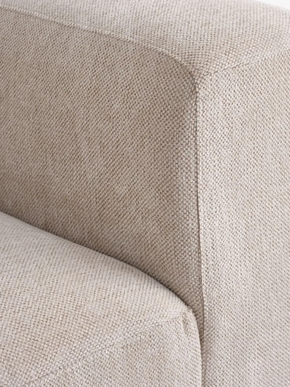 SKEJBYCanapé modulable SKEJBY 2 personnes tissu beige