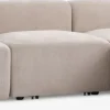 SKEJBYCanapé modulable SKEJBY 3 personnes a/pouf tissu beige