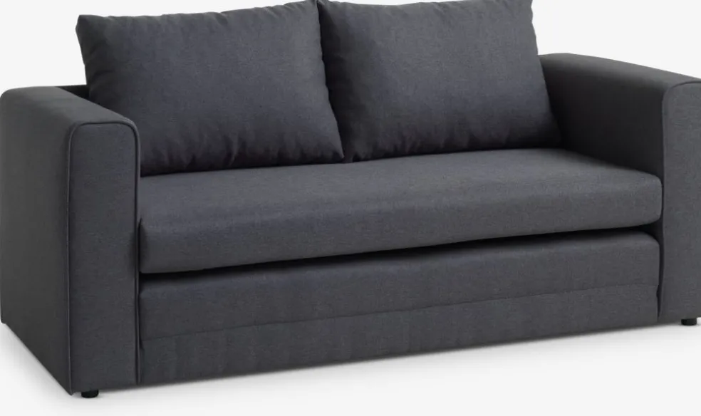 SKILLEBEKKCanapé convertible SKILLEBEKK tissu gris foncé