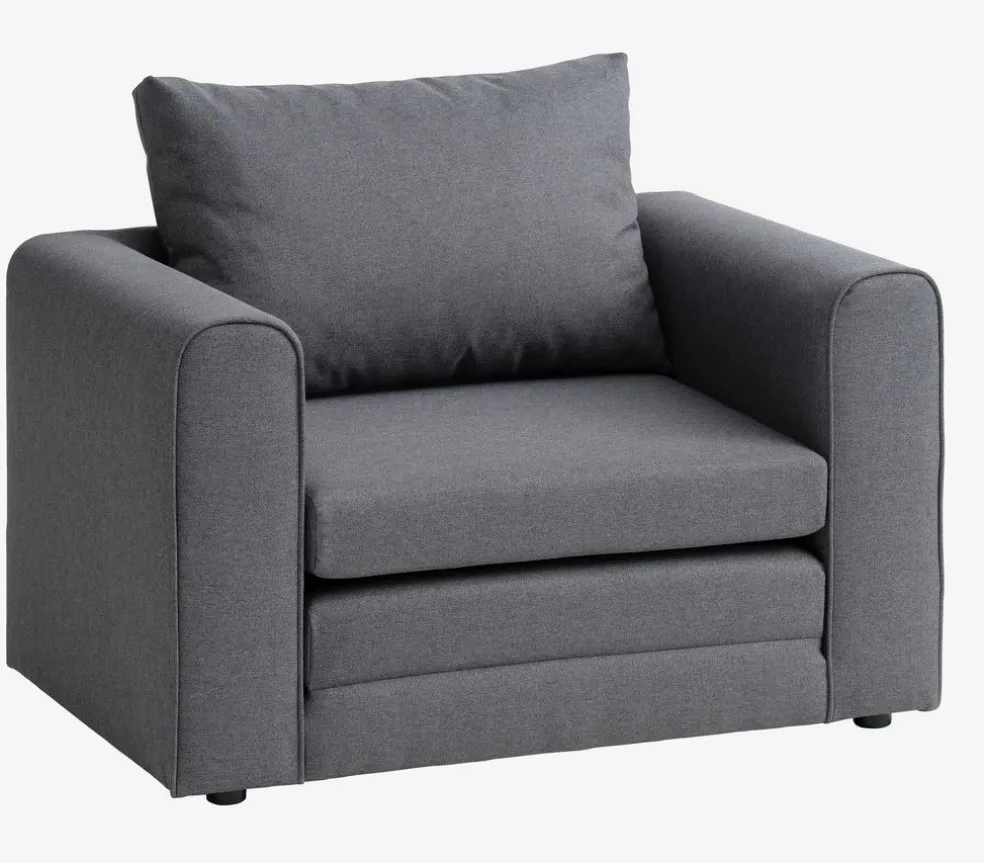 SKILLEBEKKFauteuil convertible SKILLEBEKK tissu gris foncé