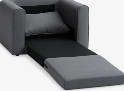 SKILLEBEKKFauteuil convertible SKILLEBEKK tissu gris foncé