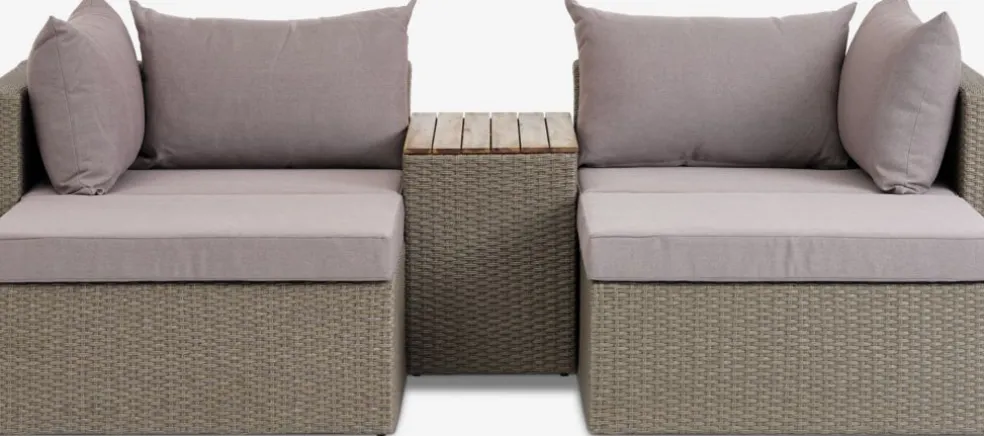 SOLNAEnsemble lounge modulable SOLNA 4 personnes naturel