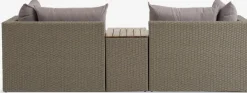 SOLNAEnsemble lounge modulable SOLNA 4 personnes naturel