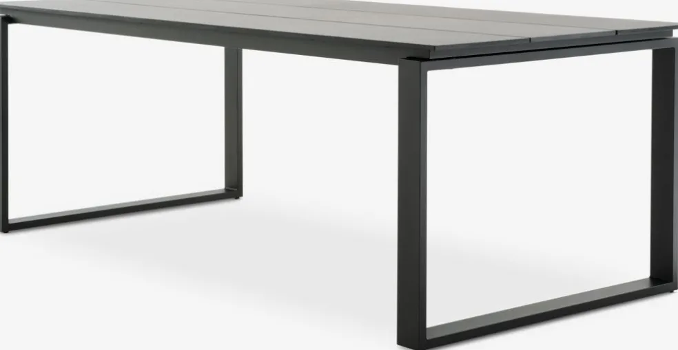 SONNERUP + ILDERHUSESONNERUP L215 table gis + 4 ILDERHUSE chaises noir