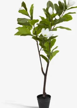 SPINDELPlante artificielle SPINDEL H120cm magnolia vert/blanc