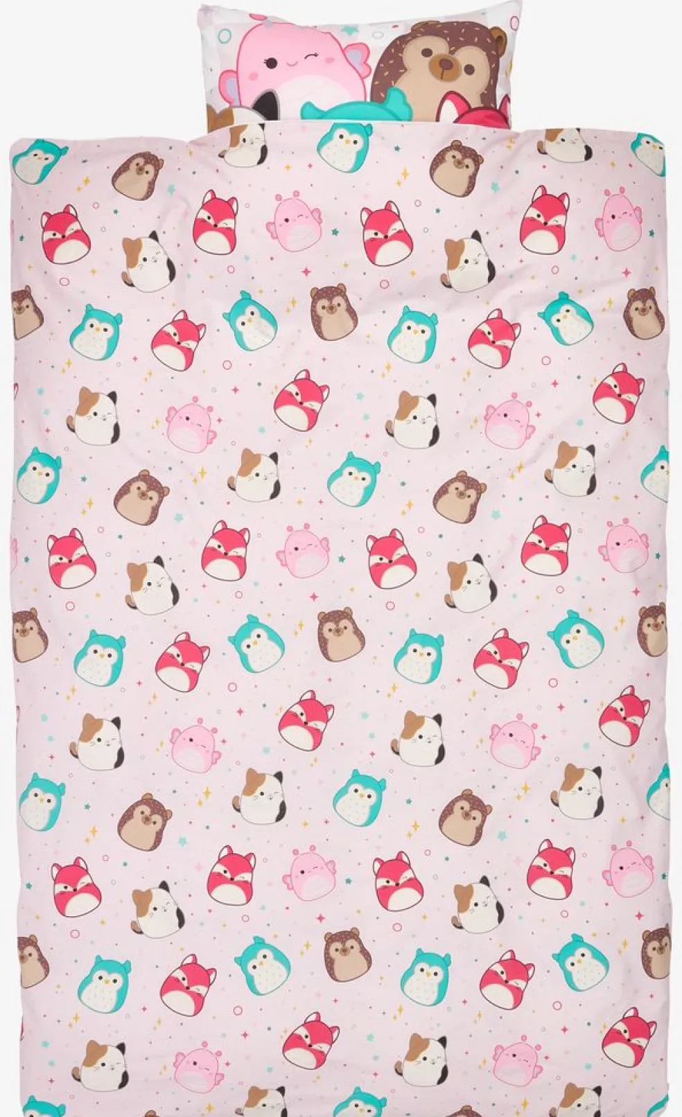 SQUISHMALLOWSParure de lit SQUISHMALLOWS 140x200 rose