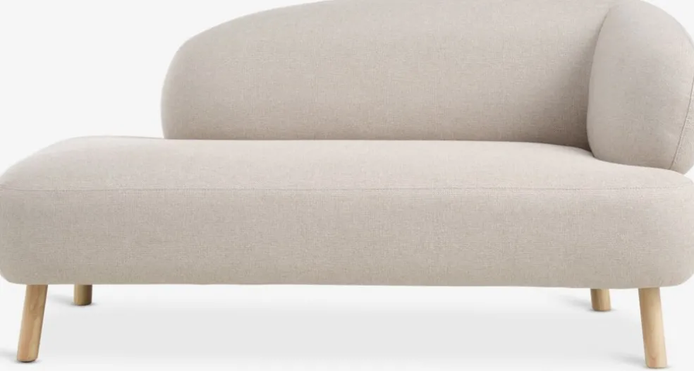 STADILCanapé STADIL ouvert gauche ovale tissu beige/coloris ch.