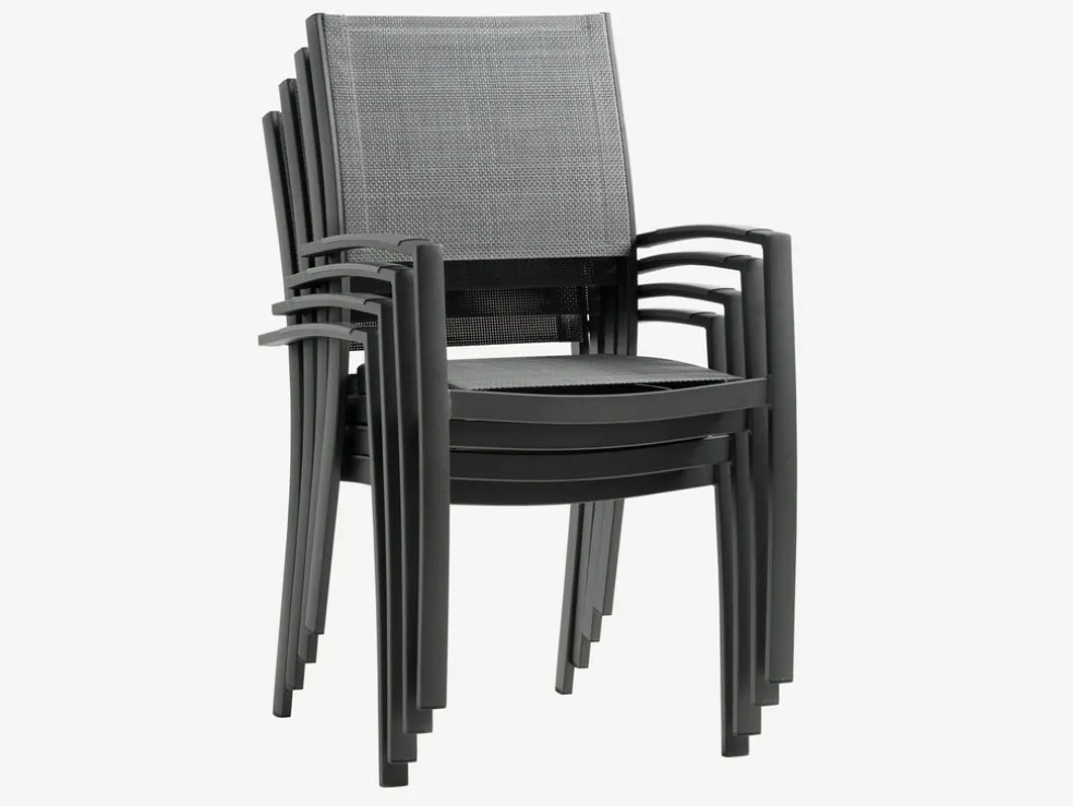 STENUNGSUND + STRANDBYSTENUNGSUND L60 table + 2 STRANDBY chaises gris