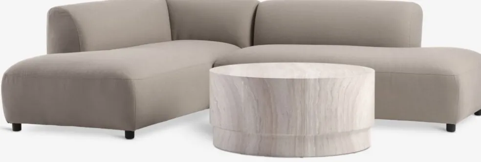 STORLIEN + STORHOGNALounge set STORLIEN aspect travertin + STORHOGNA 4pers taupe