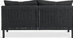 STORLIEN + VOSSEnsemble lounge STORLIEN travertin + VOSS 2 personnes noir