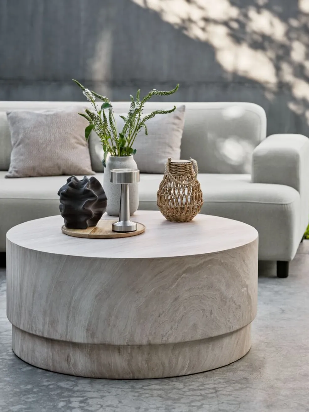 STORLIENTable lounge STORLIEN Ø90xH41 travertin