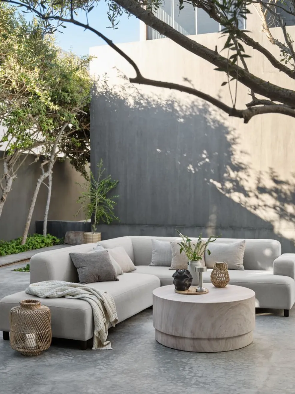 STORLIENTable lounge STORLIEN Ø90xH41 travertin