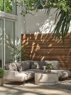 STORLIENTable lounge STORLIEN Ø90xH41 travertin