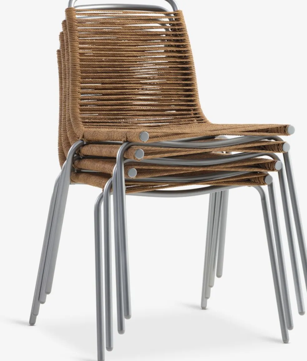 SURNADAL + MIDDAGSBERGETSURNADAL Ø150 table beige + 4 MIDDAGSBERGET chaises