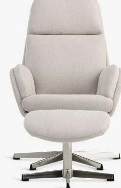 TANKEDALFauteuil inclinable a/repose-pieds TANKEDAL beige/chrome