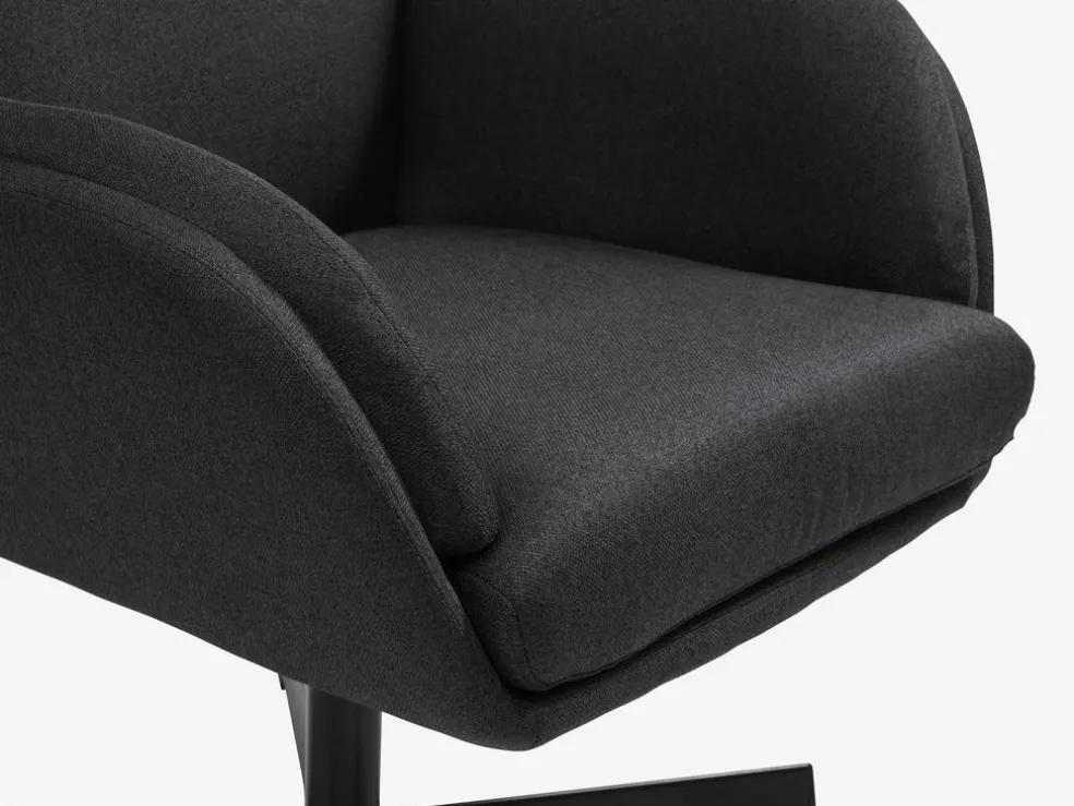 TANKEDALFauteuil inclinable a/repose-pieds TANKEDAL tissu gris foncé