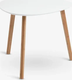 TAPSBout de canapé TAPS 55x55 blanc/bambou