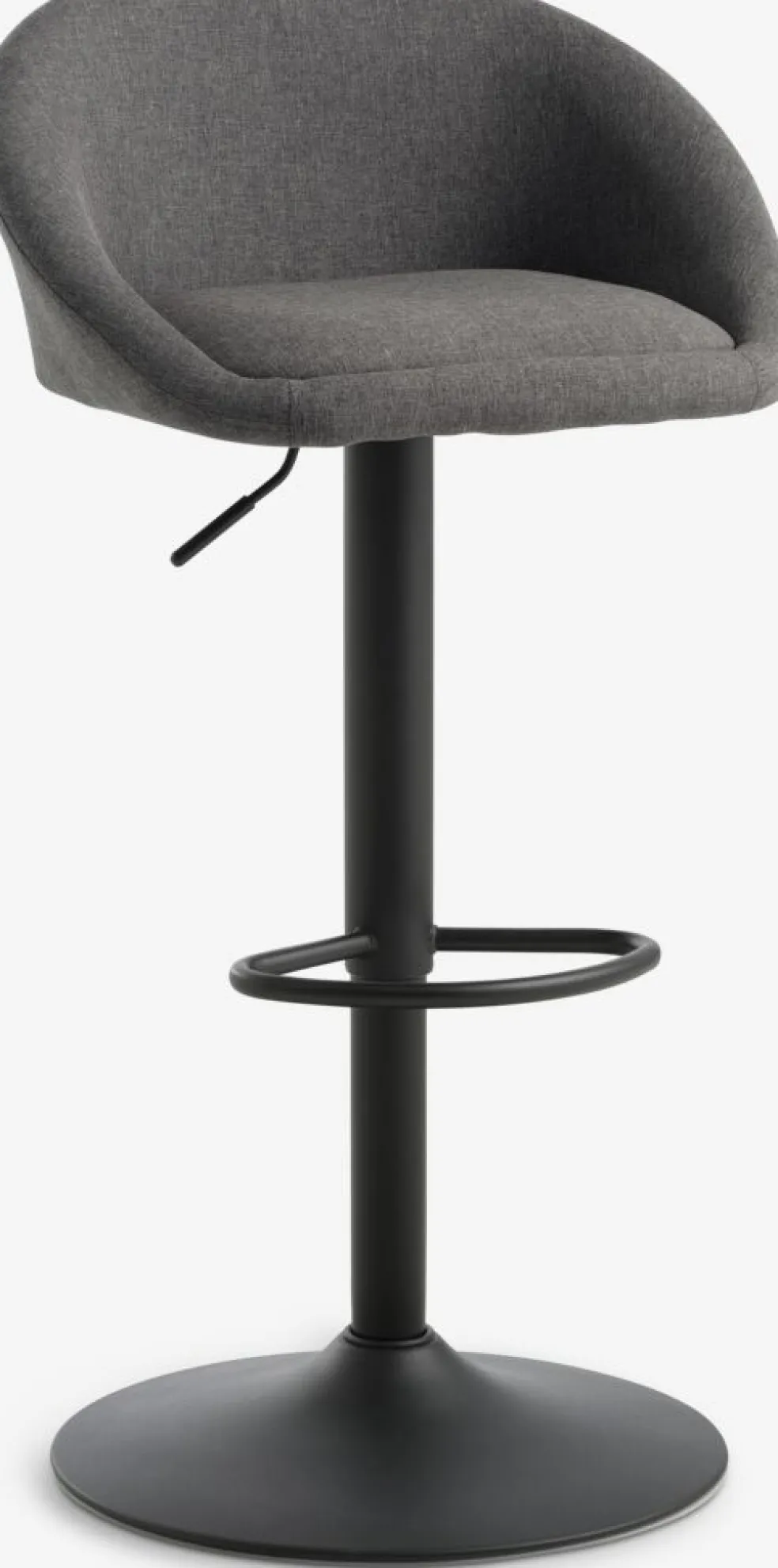 TAULOVChaise de bar TAULOV tissu gris/noir