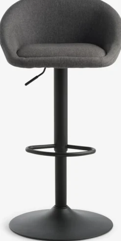 TAULOVChaise de bar TAULOV tissu gris/noir