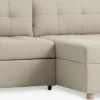 TEGLHUSECanapé convertible méridienne TEGLHUSE tissu beige