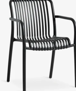 TIPMOSE + NABBENTIPMOSE L70 table gris + 2 NABBEN chaises noir