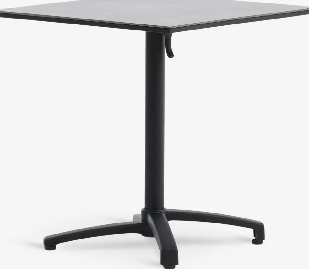 TIPMOSE + NABBENTIPMOSE L70 table gris + 2 NABBEN chaises noir
