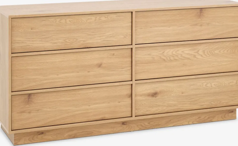 TRANUMCommode 3+3 tiroirs TRANUM coloris chêne