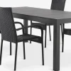 TYDAL + GUDHJEMTYDAL L208/272 table + 4 GUDHJEM chaises noir