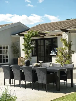 TYDALTable de jardin TYDAL l95xl208/272 noir