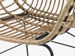 UDBYNEDER + ILDERHUSEUDBYNEDER Ø120 table teck + 4 ILDERHUSE chaises natural