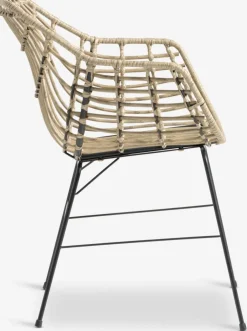 UDBYNEDER + ILDERHUSEUDBYNEDER Ø120 table teck + 4 ILDERHUSE chaises natural