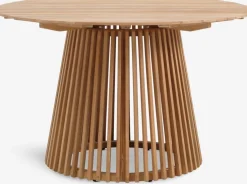 UDBYNEDER + NABEUDBYNEDER Ø120 table teck + 4 NABE chaises noir