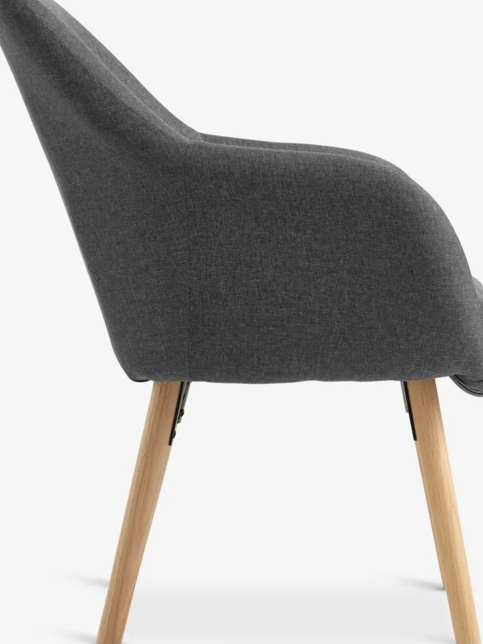 UDSBJERGFauteuil UDSBJERG tissu gris/chêne