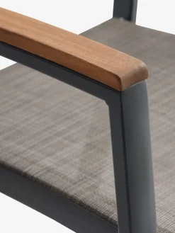 ULBJERG + SIRDALULBJERG L214/297 table eucalyptus + 4 SIRDAL chaises gris