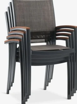 ULBJERG + SIRDALULBJERG L214/297 table eucalyptus + 4 SIRDAL chaises gris