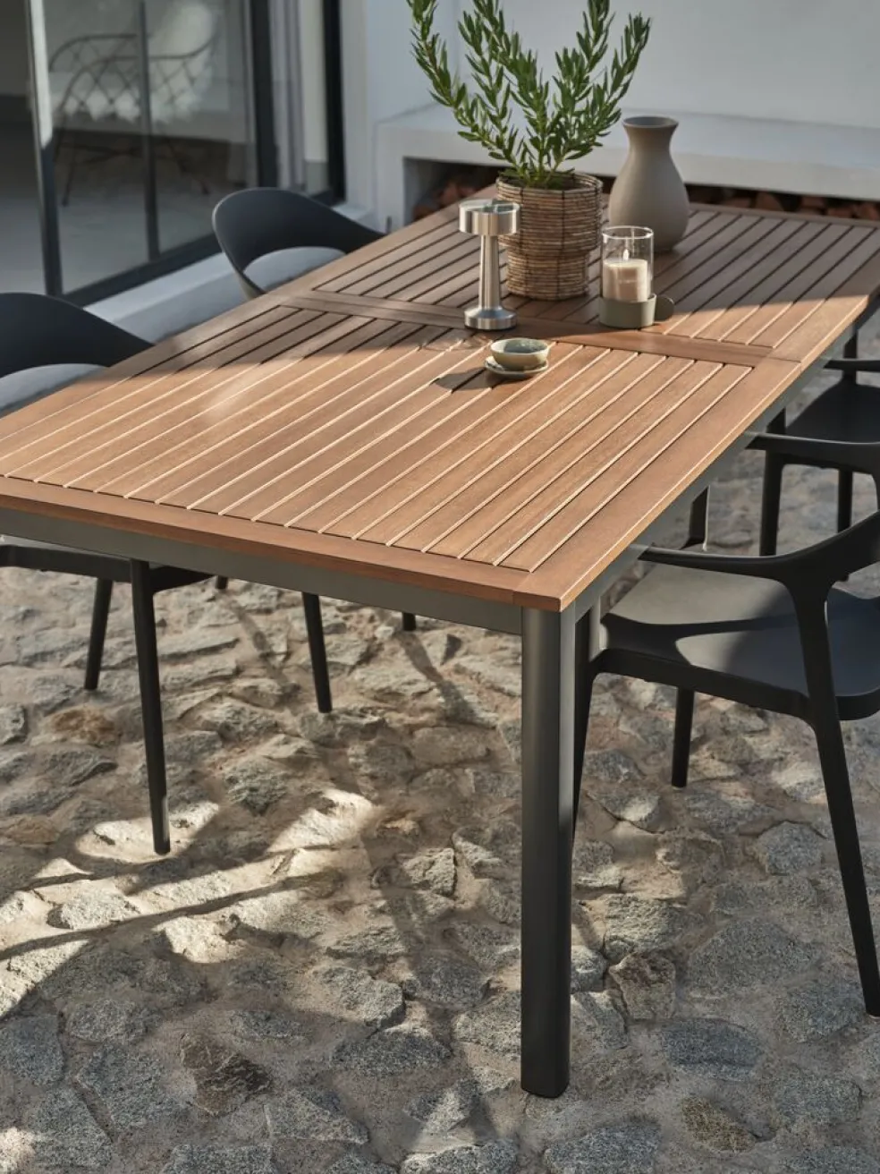 ULBJERGTable de jardin ULBJERG l99xl214/297 eucalyptus