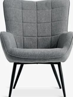 ULDUMFauteuil ULDUM tissu gris/noir