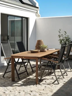 UVDAL + SIRDALUVDAL L223 table bois dur + 4 SIRDAL chaises gris