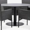 VAMDRUP + AIDTVAMDRUP Ø120 table + 4 AIDT chaises gris