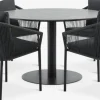 VAMDRUP + GILJAVAMDRUP Ø120 table + 4 GILJA chaises gris