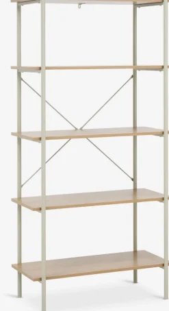 VANDBORGÉtagère VANDBORG 5 tablettes coloris chêne naturel/beige