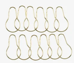 VARAAnneaux rideau douche VARA 12pcs/pqt doré