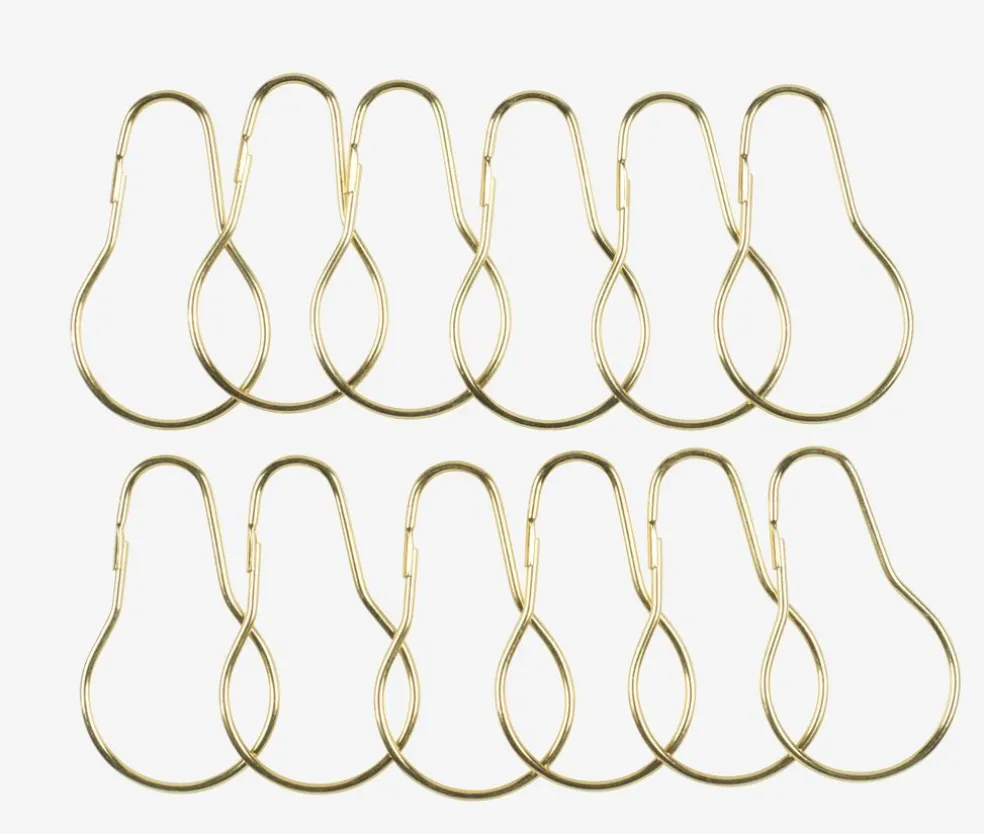VARAAnneaux rideau douche VARA 12pcs/pqt doré