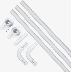 VARATringle à rideau douche VARA 90x90x90 blanc