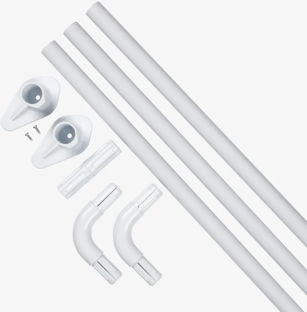 VARATringle à rideau douche VARA 90x90x90 blanc