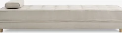 VARMARKBanquette VARMARK 190x76 a/cushion tissu beige/coloris chêne