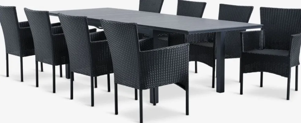 VATTRUP + AIDTVATTRUP L172/276 table + 4 AIDT chaises noir