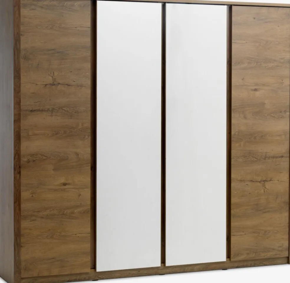 VEDDEArmoire VEDDE 220x197 a/miroir coloris chêne foncé