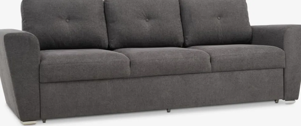 VEJLBYCanapé convertible VEJLBY 3 places tissu gris foncé