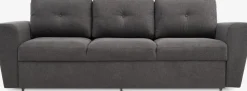 VEJLBYCanapé convertible VEJLBY 3 places tissu gris foncé
